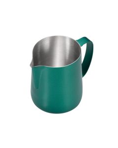 Lattiera per cappuccino Pen Jug in acciaio inox 18/10 con finitura metallizzata verde tazze 8 cl 80