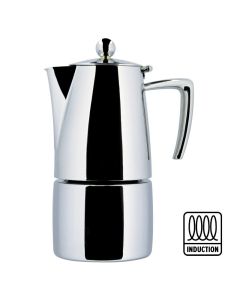 Caffettiera espresso Slancio lucida per induzione in acciaio inox 18/10 tazza 10