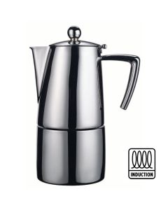 Caffettiera espresso Slancio satinata per induzione in acciaio inox 18/10 tazza 6