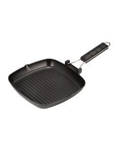 Bistecchiera quadrata DietiGrill Induction per induzione in alluminio antiaderente cm 26x26