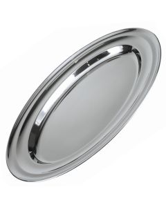 Vassoio ovale da portata in acciaio inox cm 40
