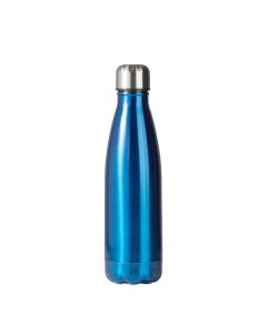 Bottiglia termica blu con doppia parete in acciaio inox 18/10 cl 50
