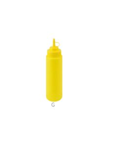 Flacone dosatore giallo in polietilene con beccuccio richiudibile ml 720