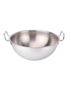 Bastardella semisferica con maniglie in acciaio inox 18/10 Ø cm 40