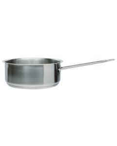 Casseruola bassa per induzione con 1 manico in acciaio inox 18/10 Ø cm 18