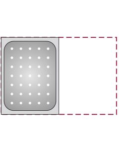 Bacinella GN 1/2 forata in acciaio inox 18/10 h cm 15