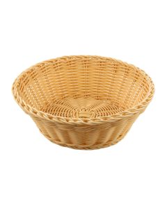 Cestino pane tondo in rattan sintetico filo in polipropilene con sezione piena Ø cm 40 h cm 12