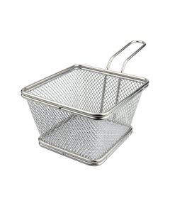 Mini cestino quadrato per fritture Monoporzioni in acciaio inox 18/10 cm 10