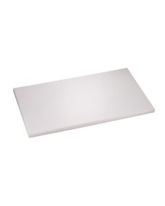 Tagliere bianco in HDPE con spigoli e bordi raccordati cm 60x40