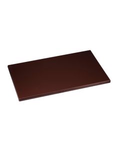 Tagliere marrone in HDPE con spigoli e bordi raccordati cm 60x40