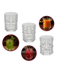 Set 3 bicchierini tiki maori shot 50 ml