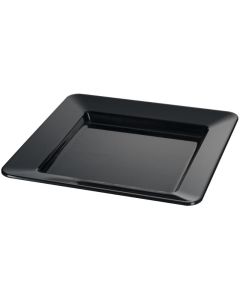 EFAY Vassoio quadrato nero Dido in melamina cm 25,4