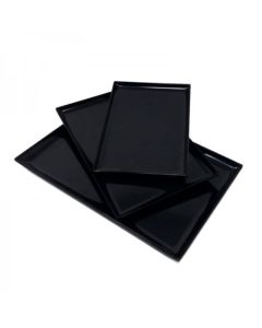 EFAY Vassoio rettangolare nero Lullaby in melamina cm 30x22