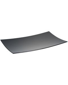 EFAY Piatto rettangolare curvo nero Luna in melamina cm 61,4x30,7