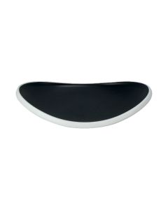 EFAY Vassoio curvo ovale nero Taiji in melamina cm 28x20,9 h cm 5,1