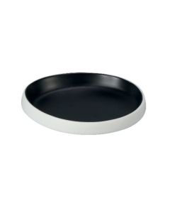 EFAY Piatto goccia nero Taiji in melamina cm 17,9x16,3