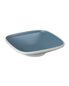 EFAY Piatto fondo quadrato azzurro Taiji in melamina cm 25 h cm 6,4